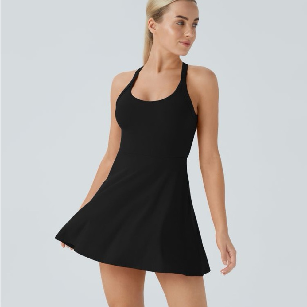 3 Halara cross back active dress NWT black, red , green